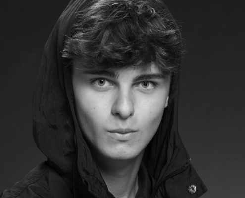 Model in de studio